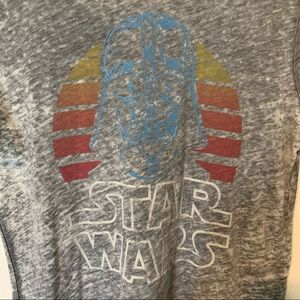 Star Wars Darth Vader Women’s Burnout Tee Grey Large